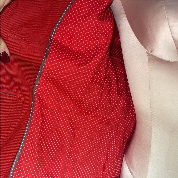 Elevenses-Anthropologie red corduroy jacket. Size 10. Absolutely beautiful - Picture 7 of 8